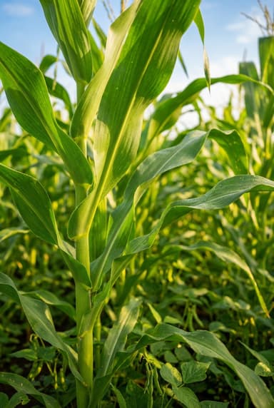 Healthy maize crop